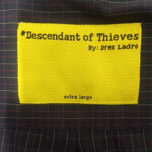 Descendant of Thieves Windowpane Plaid Button-Down Shirt Limited Edition Size XL - Picture 7 of 16